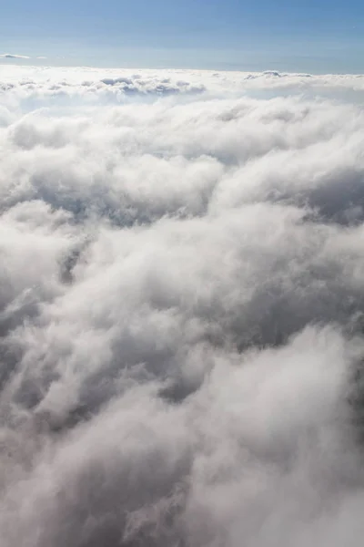 Vue Aérienne Des Nuages Ciel Bleu — Photo