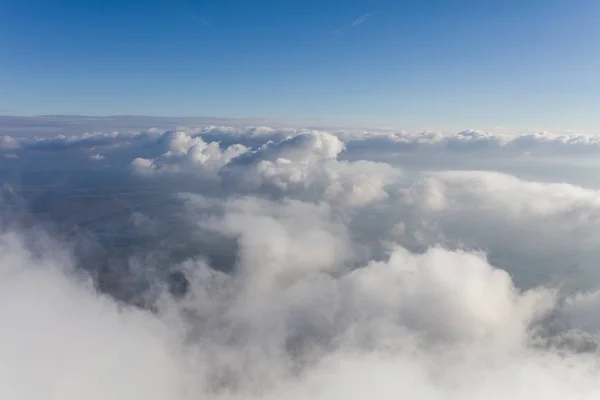 Vista Aérea Das Nuvens Céu Azul — Fotografia de Stock