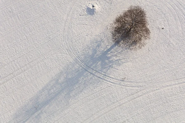 Luftaufnahme Der Dorflandschaft Winter — Stockfoto