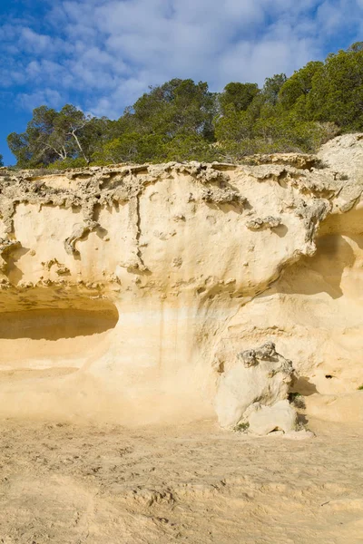 Acantilado Arena Cerca Playa — Foto de Stock