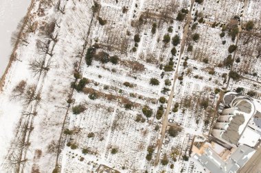 Polonya kış wroclaw şehrin havadan görünümü