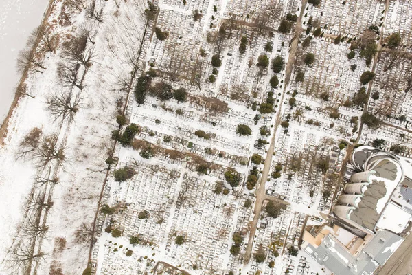 Polonya kış wroclaw şehrin havadan görünümü