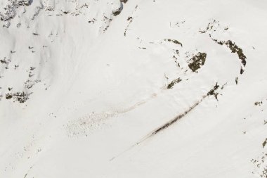 Kış dağ manzara havadan görünümü