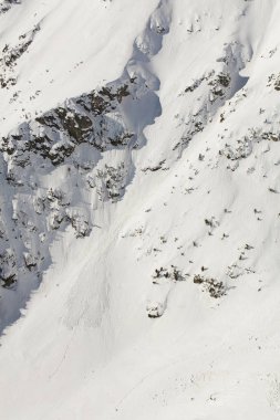 Kış dağ manzara havadan görünümü