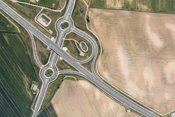 Vista aerea dell'autostrada — Foto Stock
