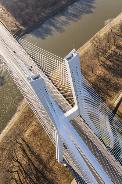 高速道路橋の航空写真ビュー — ストック写真