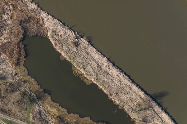 Vista aérea do rio Odra — Fotografia de Stock