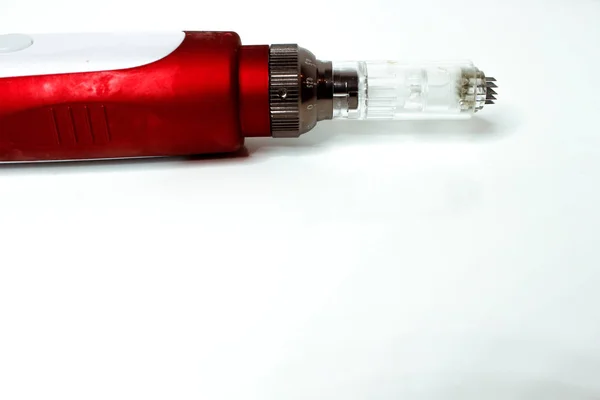 Dermis Stempel Elektrische Pen Dermapen Naald Mesotherapie Behandeling — Stockfoto