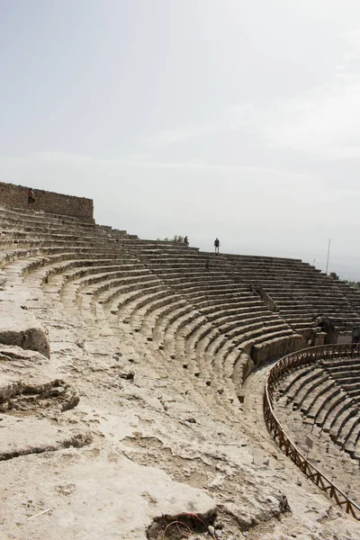 Ruiner Den Antika Staden Hierapolis Romerska Amfiteater Ruiner Pamukkale Turkey — Stockfoto