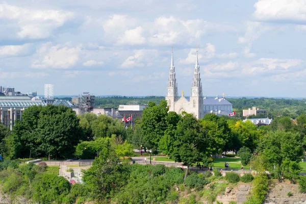 Basílica de Notre Dame em Ottawa, Ontário, Canadá , — Fotografia de Stock
