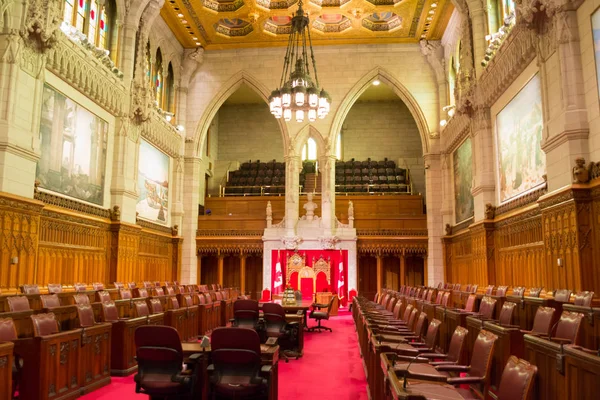 Cámara Senadores Del Parlamento Canadá Ottawa Agosto 2018 — Foto de Stock