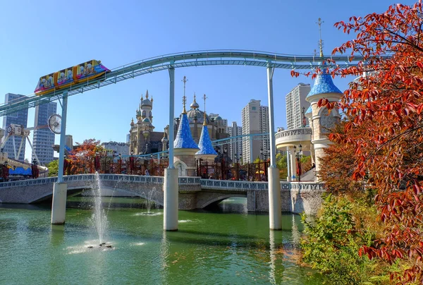 Seoul South Korea October 2017 Lotte World Amusement Theme Park — Stock Photo, Image
