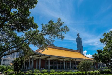 Xinyi semtinde, Taipei Ulusal Sun Yat-sen Memorial Hall yer alan, Taiwan.It bir anıt için Çin'in ulusal baba, Dr. Sun Yat-sen.