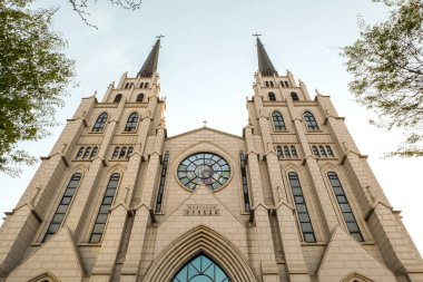 Daegu, Güney Kore - 4 Nisan 2019: Daegu Jeil Presbyterian Kilisesi Daegu, Güney Kore.