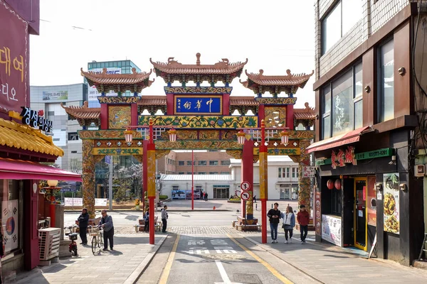 Chinatown Incheon Corea Del Sur Abril 2019 Incheon Chinatown Barrio — Foto de Stock
