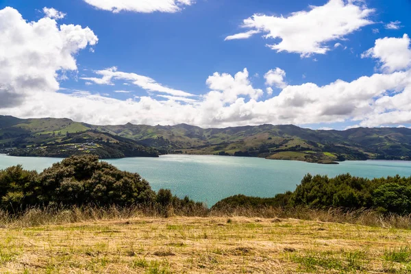Vista Desde Pista Onawe Nueva Zelanda Increíble Bahía Del Océano —  Fotos de Stock