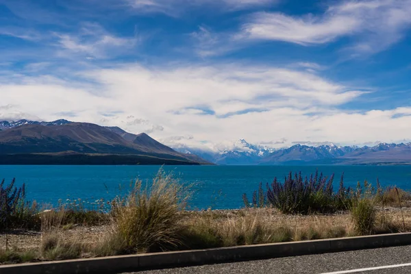 Lake Pukaki Uitzicht Vanaf Glentanner Park Centrum Buurt Van Mount — Stockfoto