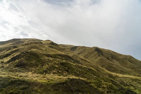 Grandes Colinas Nova Zelândia Montanhas Nova Zelândia Com Grande Céu — Fotografia de Stock
