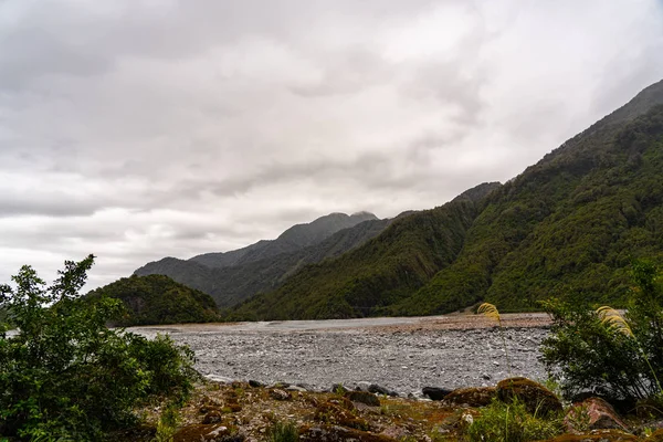 Franz Josef Ledovec Údolí Westland Jižní Ostrov Národní Park Franz — Stock fotografie