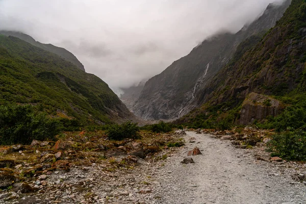 Franz Josef Gletscher Und Talboden Westland Südinsel Franz Josef Glacier — Stockfoto