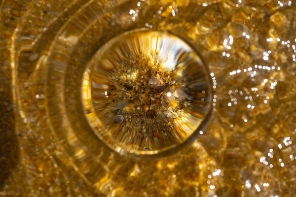 Boule Verre Sur Plage Abel Tasman Pack National Boule Cristal — Photo