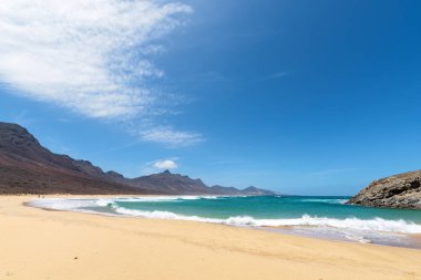 Kısmi görünümü Barlovento Beach Fuerteventura, İspanya