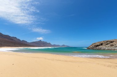 Kısmi görünümü Barlovento Beach Fuerteventura, İspanya