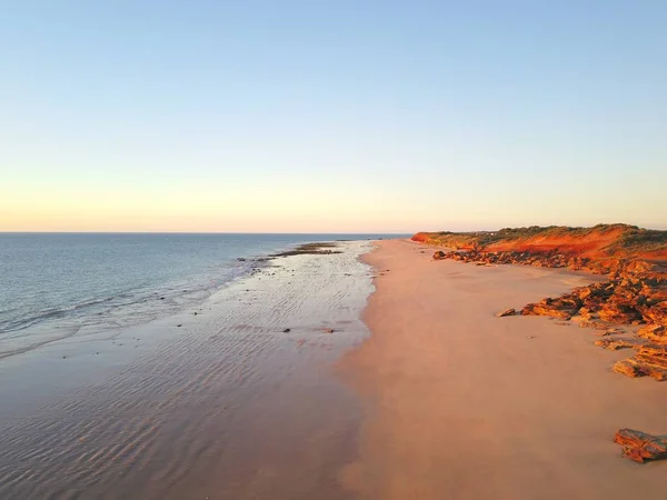 Vue Panoramique Aérienne Panoramique Panoramique Côte Éloignée Près Broome Australie — Photo