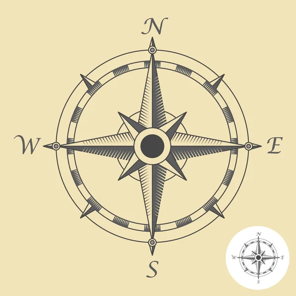 Pusula veya rüzgar gülü sembolü - kullan işareti