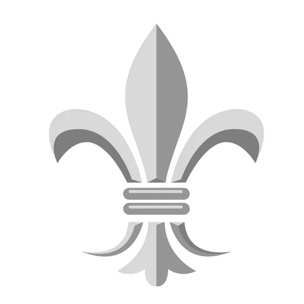 Fleur Lis Símbolo Heráldico Monarquía Real Francesa — Archivo Imágenes Vectoriales