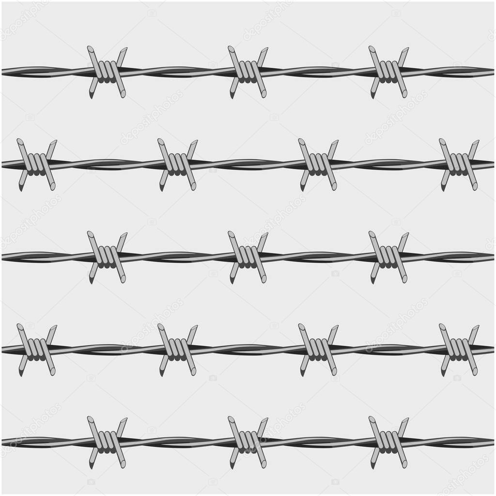 Barbed wire seamless pattern - barblock background