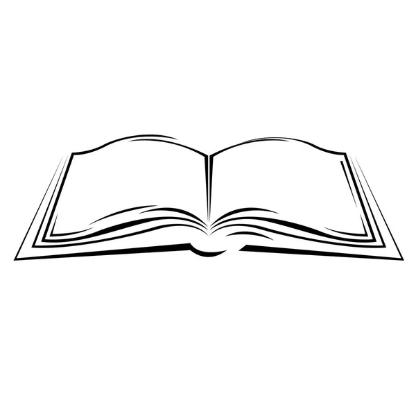 Açık kitap - basit tarzı ders kitabı sembolik kroki