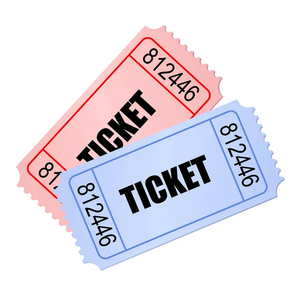 İki sinema bileti retro tarzı üst üste