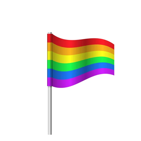 Icono Bandera Arco Iris Orgullo Lgbt Símbolo Homosexualidad — Vector de stock