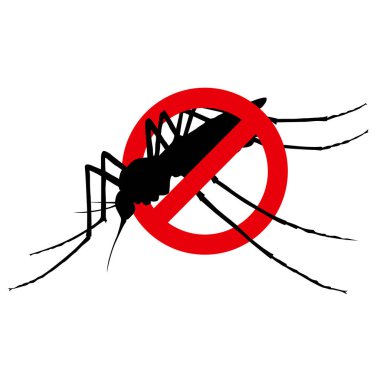 Sivrisinek kısıtlayıcı iz yok - böcek imha sembolü