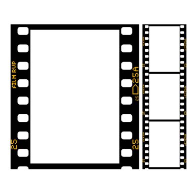 Film şeridi - retro film fotoğraf veya film için çerçeve