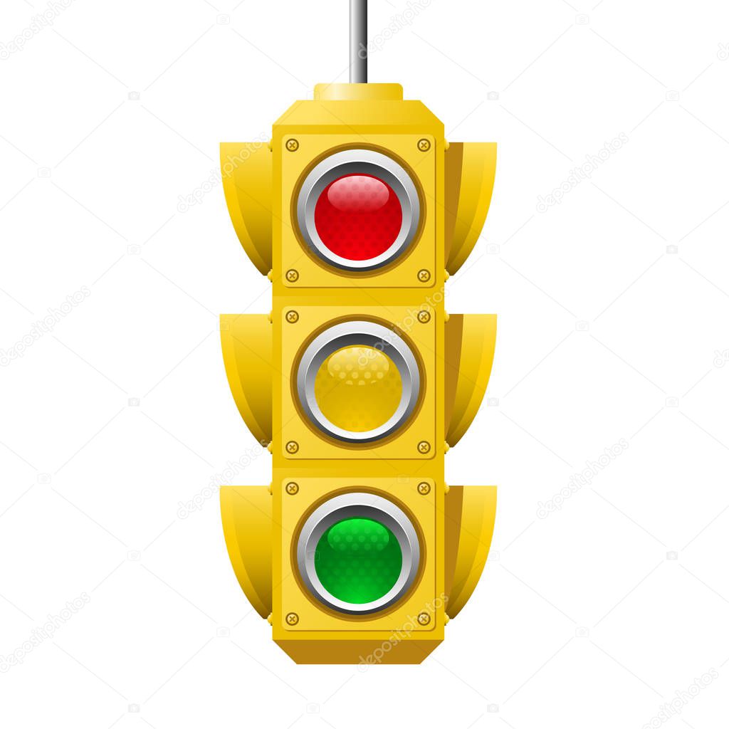 American Traffic lights icon - crossroads semaphore