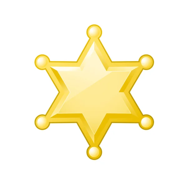 Beyaz arka plan üzerinde izole Şerif yıldız