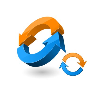 3D işareti - ok döndürme simgesi yeniden