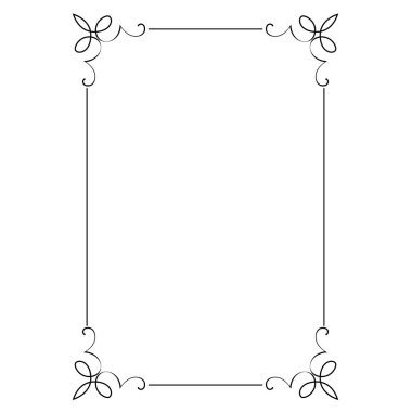 Dekoratif dikey çerçeve ile bukleler