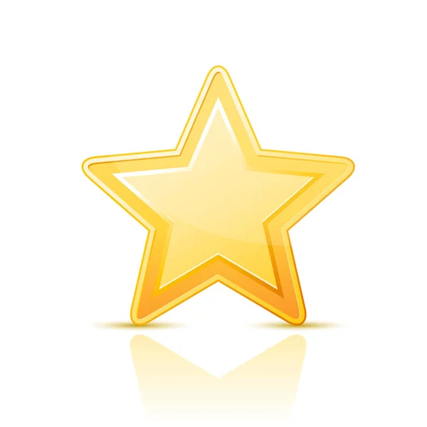 Beyaz zemin üzerine altın basit yıldız simgesi