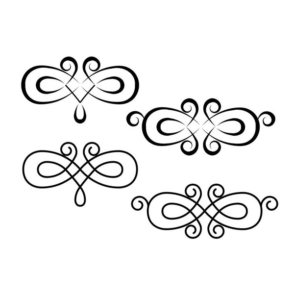 Decorative ornament with swirl design elements 