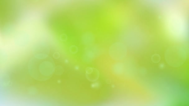 Particules flottantes. Beau fond abstrait jaune-vert clair. Boucle sans couture .