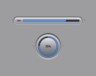 2 yükleme bar tasarım Web sitesi ve uygulamaları için 