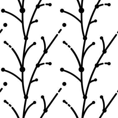 Soyut bitkiler ile sorunsuz basit vektör desen