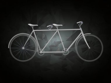 Bisiklete binme tema, yol bisikletçi silüeti tırmalamak vektör