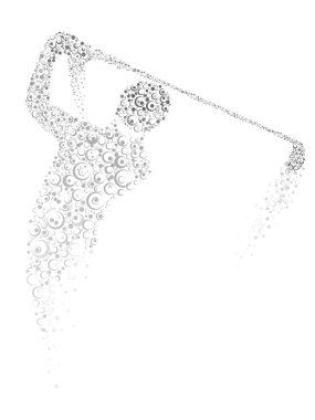 Golf oyuncusu simgesi, golfçü soyut