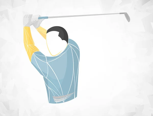 ゴルフ選手アイコン、ゴルファー抽象 — ストックベクタ