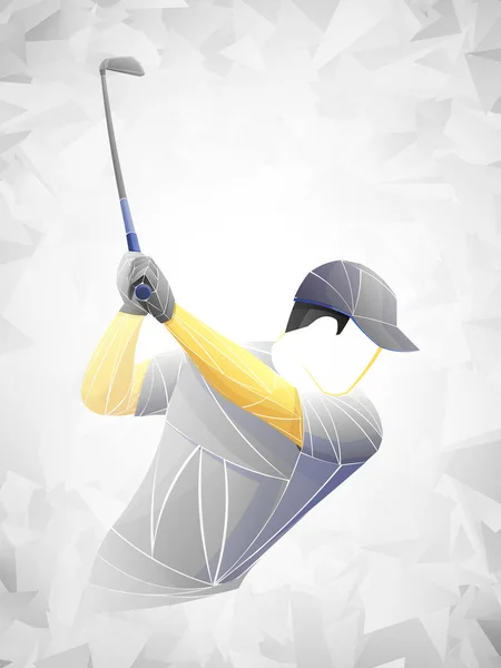 Golfer-Ikone, Golfer-Abstrakt — Stockvektor