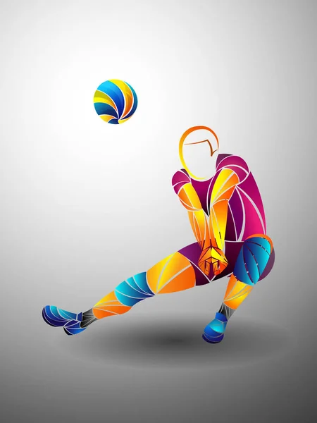 Uluslararası voleybol, voleybol canlı, voleybol oynamak, kadın voleybol, voleybolcu — Stok Vektör